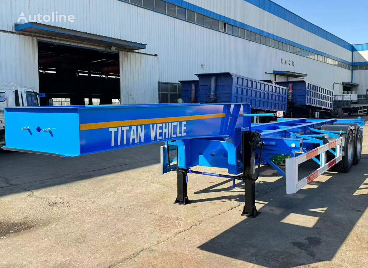new Titan 2 Axle 20 foot Gooseneck Chassis Trailer for Sale In Jamaica - Y container chassis semi-trailer