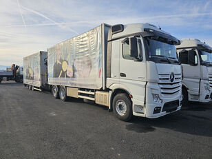 Mercedes-Benz Actros 2545 6x2 LL E6 Palfinger PK 18002 4x Hidr + Funk curtainsider truck + curtain side trailer