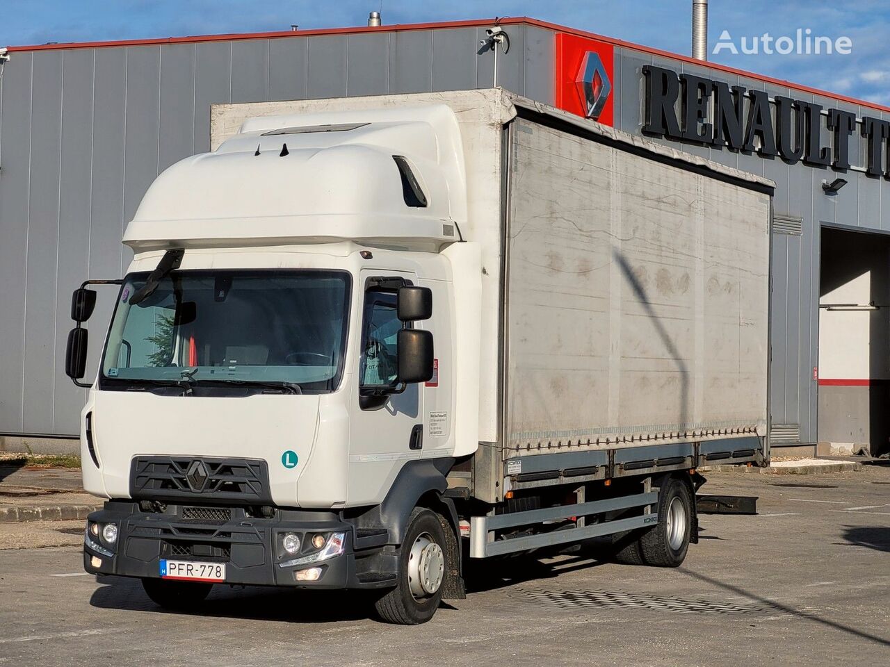 Renault D 12 MED R 240  curtainsider truck