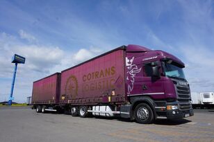 Scania R140 curtainsider truck + curtain side trailer