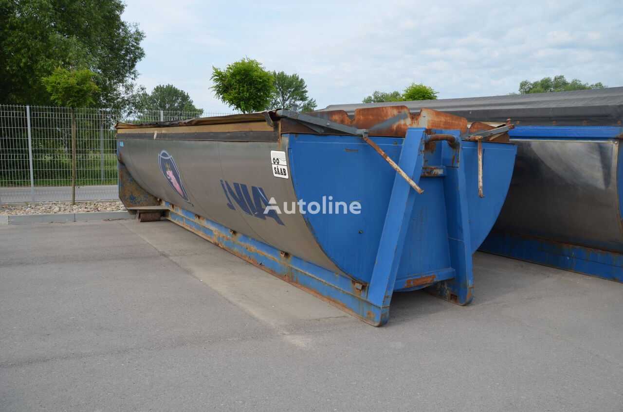 Asphalt container dump truck body