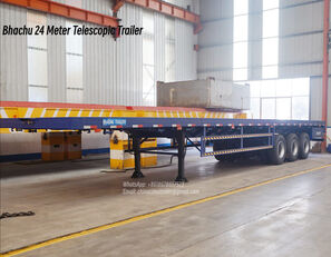 new Bhachu 24 Meter Telescopic Trailer for Sale in Guyana flatbed semi-trailer