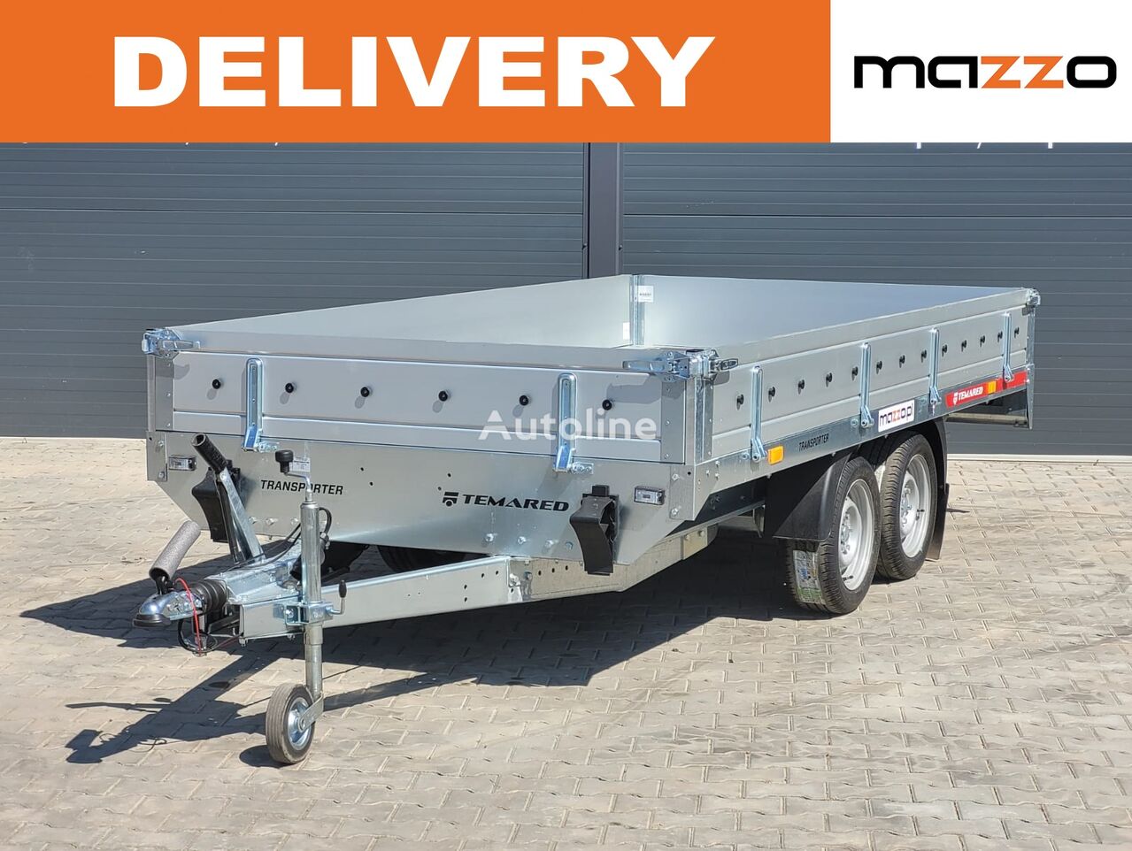 new Temared DELIVERY! Transporter 3617/2C platform trailer 365x171.5 cm 2700 flatbed trailer