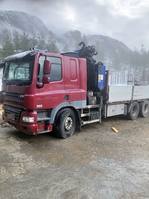DAF CF85.460 *6x2 *crane PM30 *PLATFORM 7m *MANUAL flatbed truck