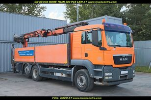 MAN TGS 26.480 6x2-2BL, CRANE/KRAN TEREX 145.2-A12 flatbed truck