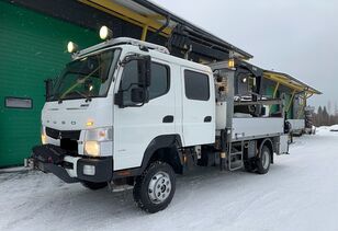 Mitsubishi Fuso Canter 4x4 Flatbed Crane Hiab 066 Hi-Duo flatbed truck