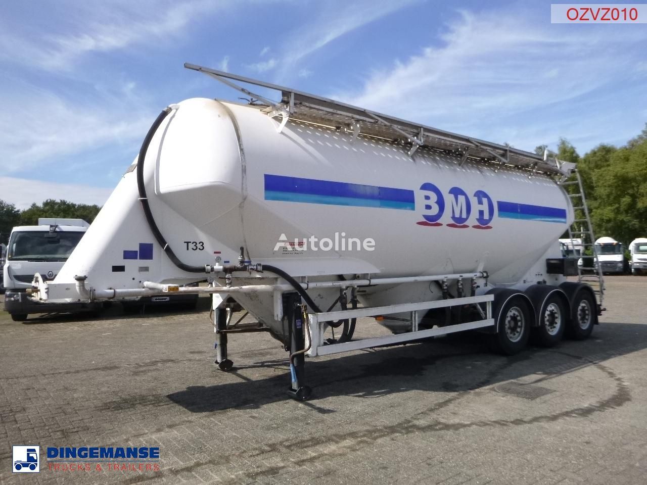 Heil ZVVZ Powder tank alu 40 m3 / 1 comp cement tank trailer
